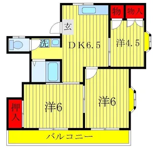 ルクスリーランYU【2階】の間取り