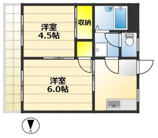 シャルマン国立【2階】の間取り