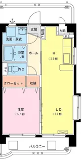 エクシード霧島【3階】の間取り