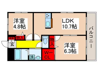 ユ-ビック末広【3階】の間取り