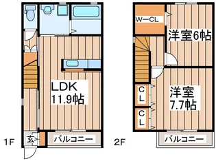 カーサグランデ【1階】の間取り
