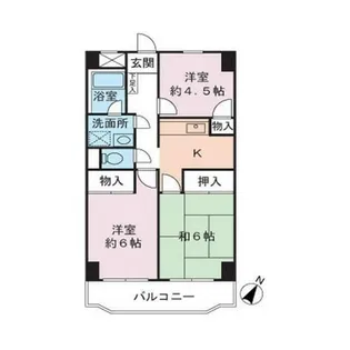 ビコラかしわ台【2階】の間取り