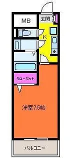 夢ランドワイズテラス笹口【8階】の間取り