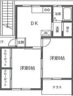 第2コーポオオタカ【1階】の間取り