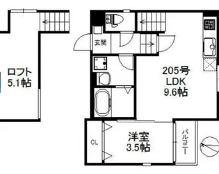 アーバンテラス呉服元町【2階】の間取り