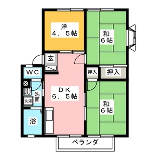 レジデンスK A【2階】の間取り