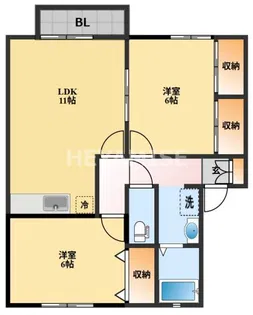 ホームタウン若葉D【2階】の間取り