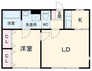 ハイツ・アドニス【1階】の間取り