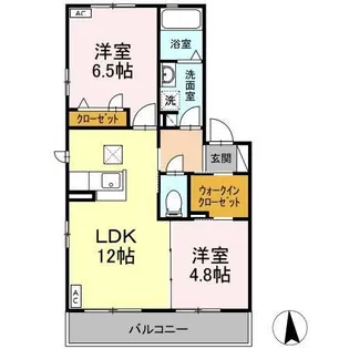 クレール メゾン 西棟【1階】の間取り