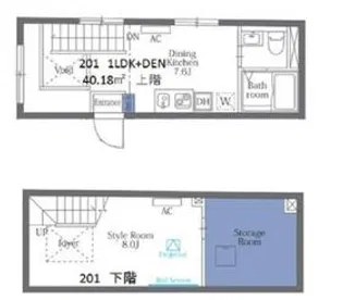 Vantegio MEGURO uno~ヴァンテジオ 目黒 ウノ~【2階】の間取り