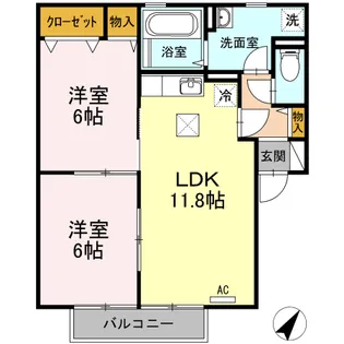 BAIEN B棟【1階】の間取り