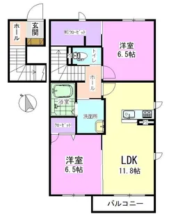 サンモールA201【2階】の間取り