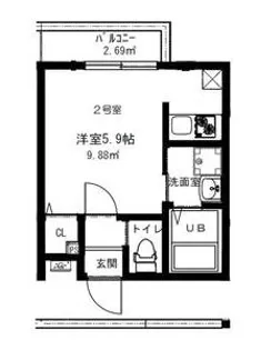 REMASA大井町【1階】の間取り