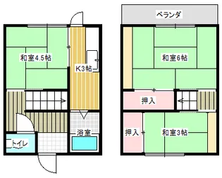 岡山県倉敷市大内【一戸建】の間取り