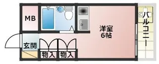 1Rの間取り画像