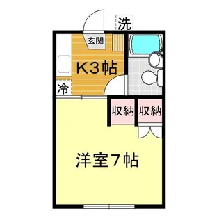 徳本第一アパート【1階】の間取り