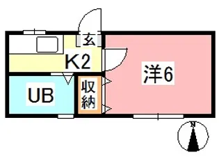 サクラハイツ【1階】の間取り