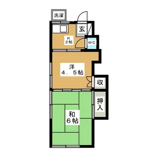 第2清和荘【2階】の間取り