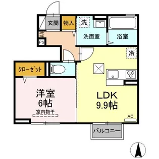 ボヌール泉【1階】の間取り