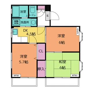ビューハイツマルシン 3号館【2階】の間取り
