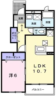 ベル フィオーレ II【1階】の間取り