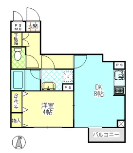 ライオンズマンション高田【4階】の間取り
