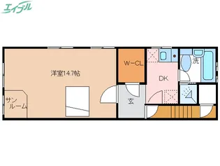 藤ヴァレイII【3階】の間取り