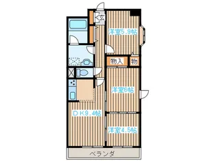 ロイヤルパレス泉中央【2階】の間取り