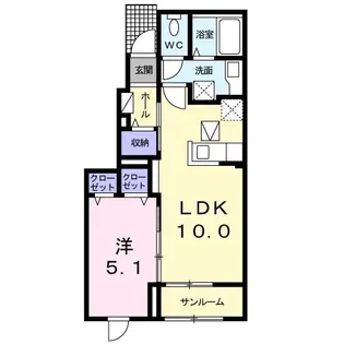 ブローテ・ヒル【1階】の間取り