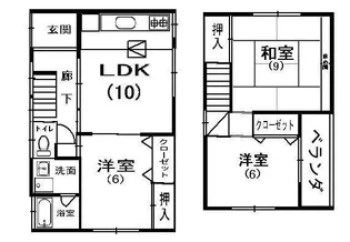 山形県鶴岡市千石町【一戸建】の間取り