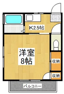 東京都東村山市富士見町2【アパート】の間取り