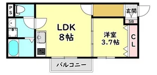大阪府門真市城垣町【アパート】の間取り