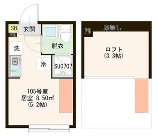 Haleoli Aoto【1階】の間取り