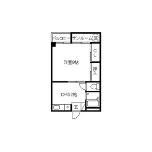 グランハイツ内免【3階】の間取り