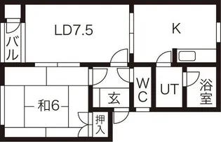 ユリハイツB棟【2階】の間取り