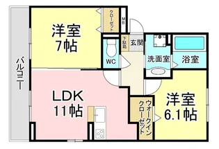 福岡県北九州市若松区今光1【アパート】の間取り