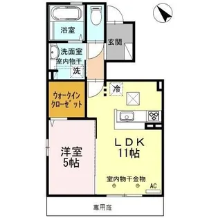 DH・ポルト・ボヌール【1階】の間取り