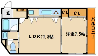 エザンスI【3階】の間取り