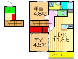第I南レジデンス【2階】の間取り