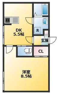 東京都新宿区早稲田鶴巻町【マンション】の間取り
