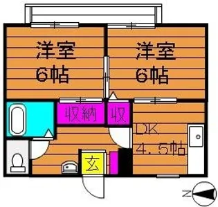 グリーンガーデン酒津【1階】の間取り