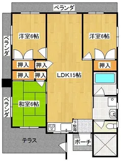 ハウス石内【4階】の間取り
