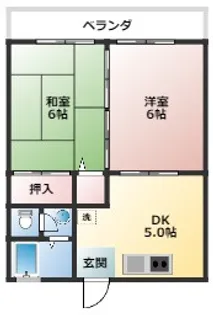 コーポあおき2【4階】の間取り