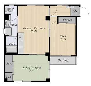 ドミール新田【3階】の間取り