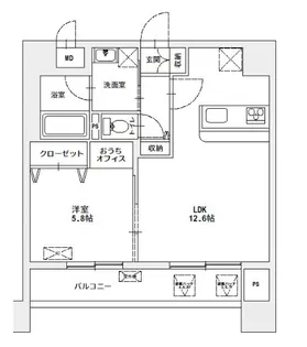 MAJESTIC千葉みなと【3階】の間取り