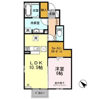 アムール新館【1階】の間取り