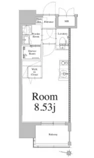 エンクレスト天神LIFE【12階】の間取り