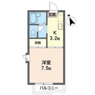 アップルコート1【2階】の間取り