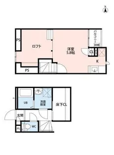 CB春日部リリオ【1階】の間取り
