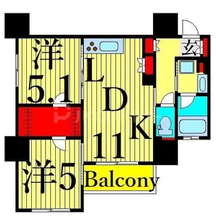 クレヴィアリグゼ日暮里【6階】の間取り